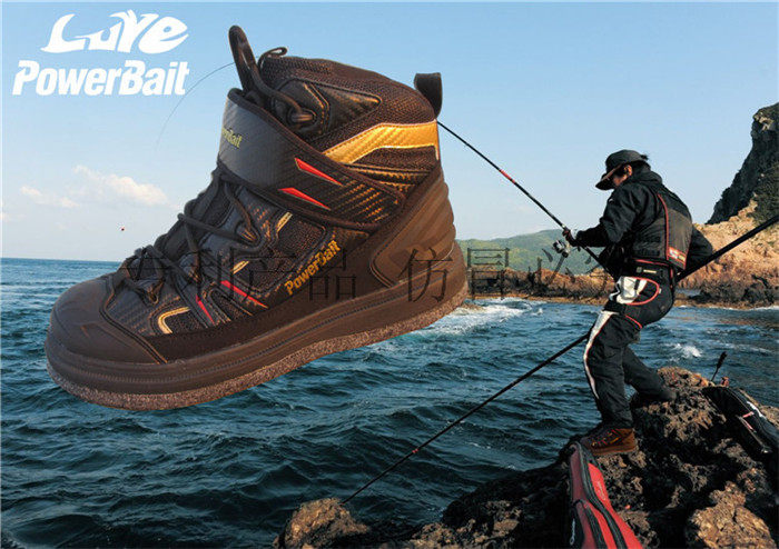 Lure wading shoes waterproof fishing shoes rocky fishing shoes sticky buckle-free felt bottom boarding reef sea fishing raft fishing steel spikes
