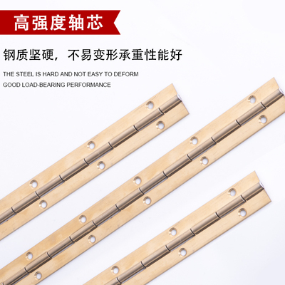 Hot Pin Pure Copper Long Hinge Grate Hinge Strip Row Hinge Hang Chain Piano Fold sheet Bronze Custom