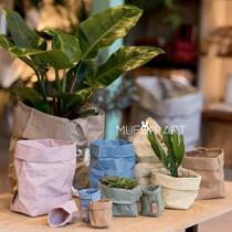 (Low price clearance) ins Nordic washable Kraft paper bag multifunctional home decoration storage bag cant be torn