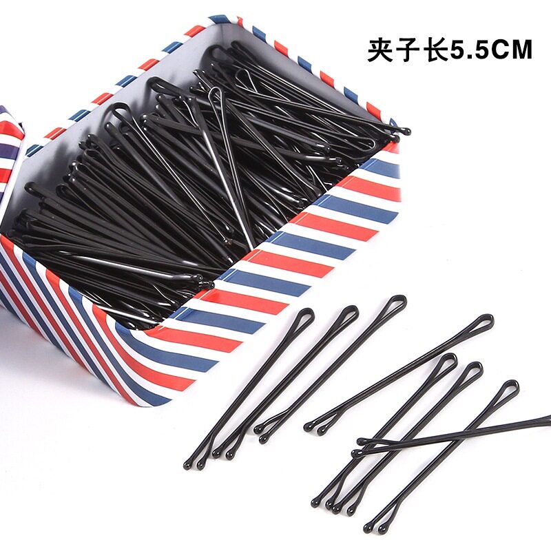 200 iron box mounted round head hairpin hairpin hairpin hairpin haircut hairstyle with little black clip