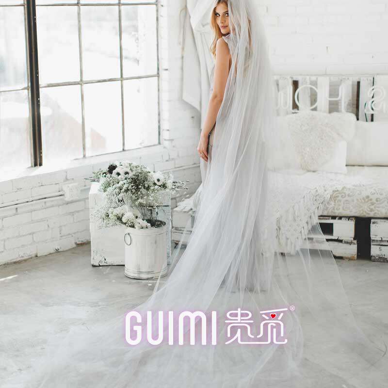 Gray veil new super long trailing simple plain yarn photo photo props super fairy travel bride wedding veil