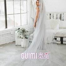 Grey Head Yarn New Super Long Trailing Minimalist yarn Write True photo Props Super Fairy Brigades Bridal Bridal wedding dresses