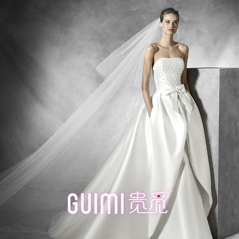 Head yarn Bride Main Wedding Dress New Minimalist Headwear Superior Double Layer Super Fairy Brigade Pat Wedding Long Trailing Vegan Yarn