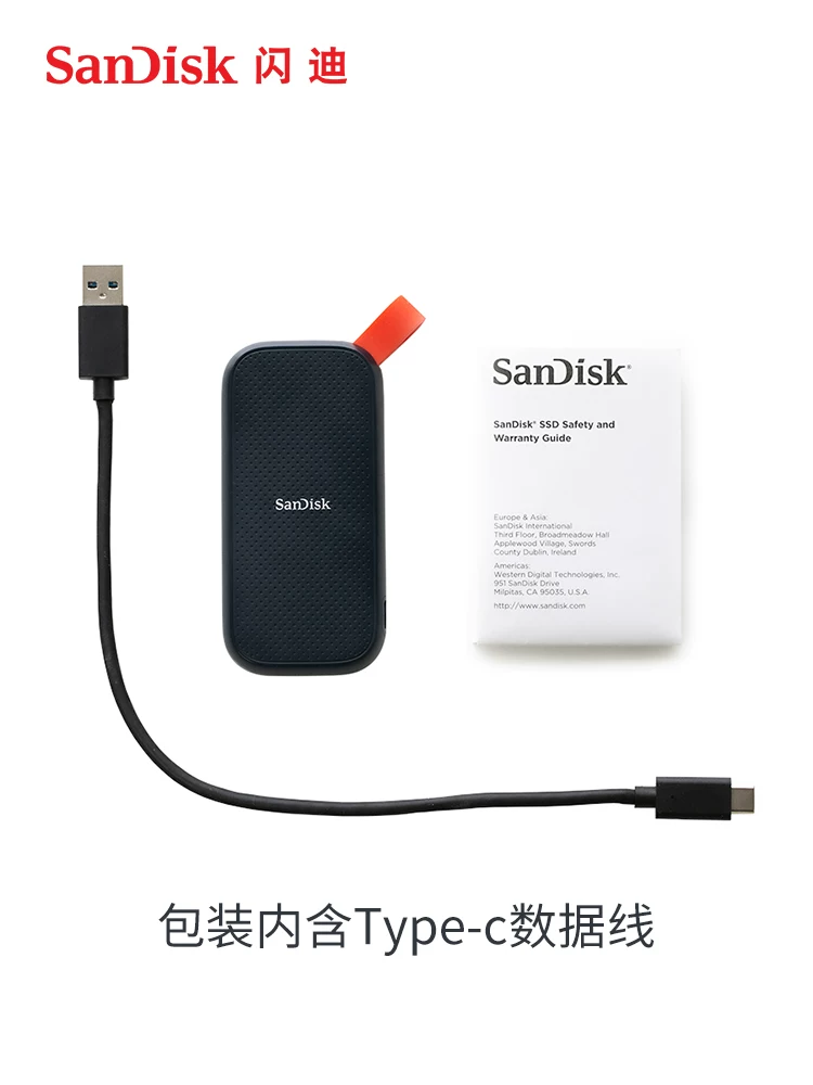 Sandisk/ Мобильный твердотельный диск E30 1ТБ 2ТБ SSD быстродействующий твердотельный мобильный жесткий диск E61 4Т