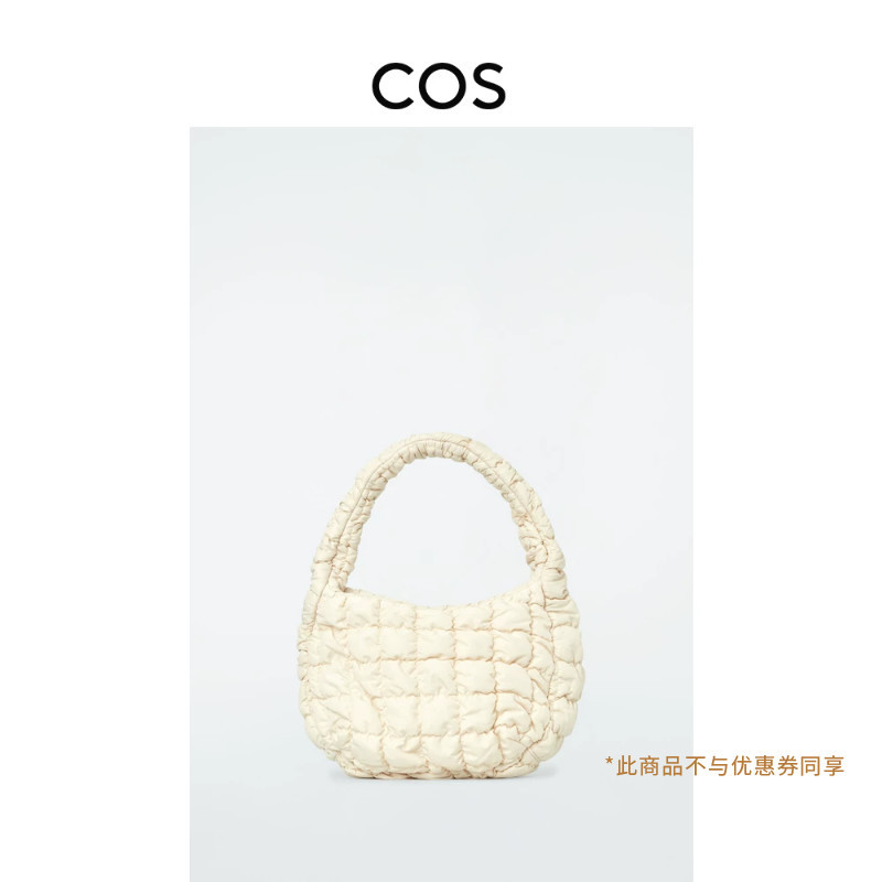 Cos Women's Quilted One-Shoulder Mini Cloud Bag Light Beige New Product 0973537065