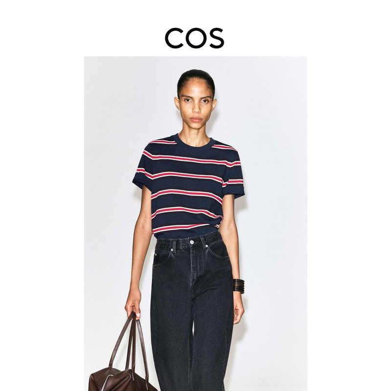 Cos Women's Standard Fit Round Neck T-Shirt 2026 Autum New Product 1325526022