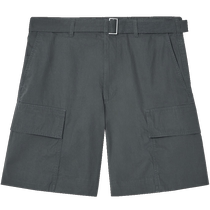 COS Mens Casual Fit Removable Belt Cargo Shorts Gray 2024 Summer New Product 1232410001