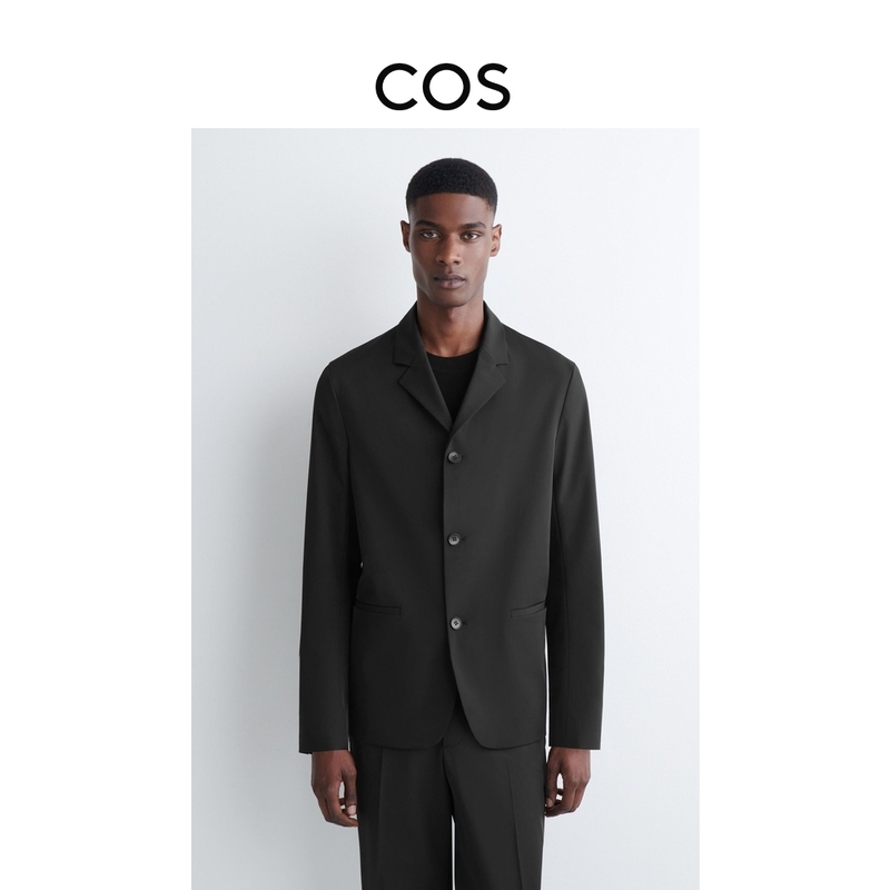 Cos Men's Slim Fit Unstructured Twill Blazer Black 2026 Spring New Arrival 1318639001