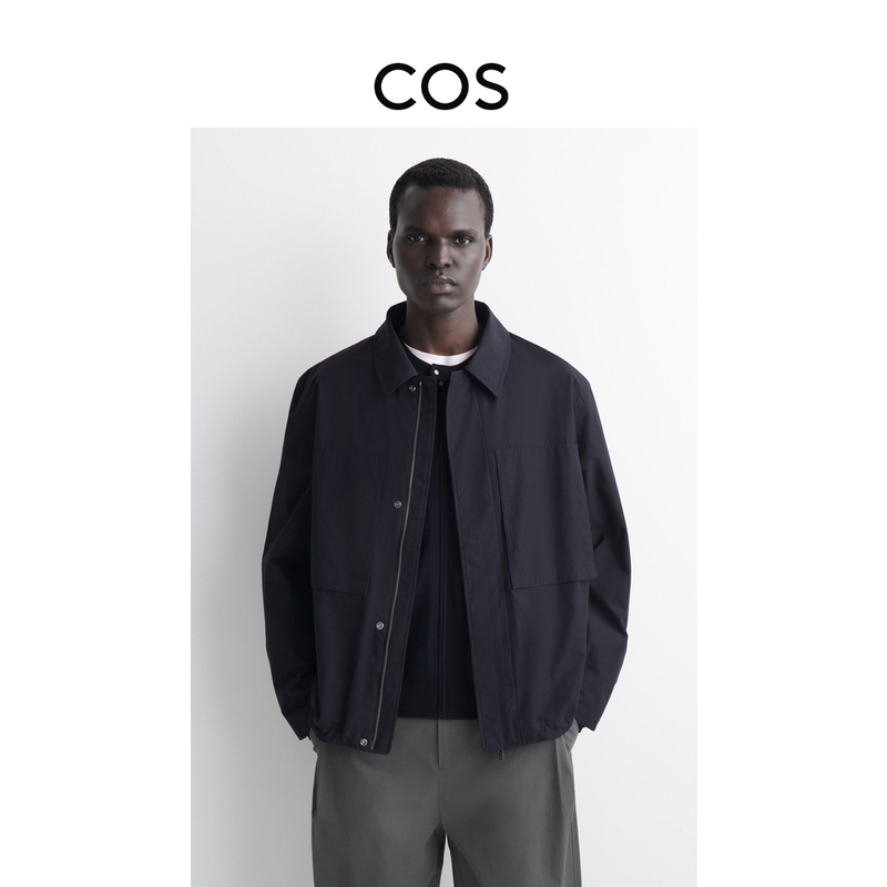 Cos Men's Casual Multi-Collar Jacket Navy Blue 1314405002 Cos Men's Casual Multi-Collar Jacket Navy Blue 1314405002