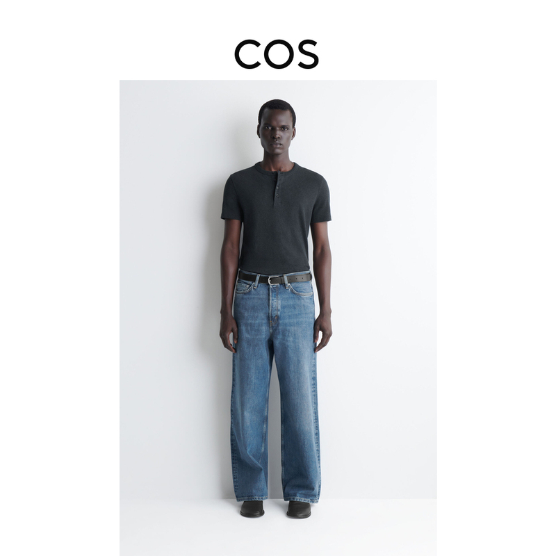 Cos Men's Casual Wide-Leg Denim Jeans Blue 2026 Autumn New Arrival 1345749001