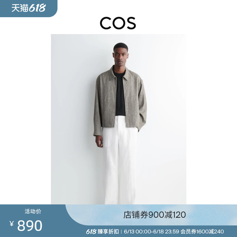 Cos Men's Casual Straight-Leg Trousers White 2026 Summer New Product 1329480007 Cos Men's Casual Straight-Leg Trousers White 2026 Summer New Product 1329480007