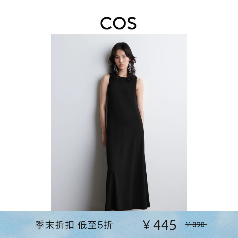 Cos Women's Standard Fit Sleeveless Knitted Long Dress Black 1284375002 Cos Women's Standard Fit Sleeveless Knitted Long Dress Black 1284375002