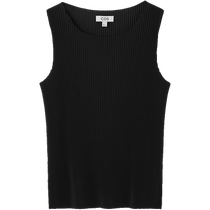 COS Womens Standard Fit Round Neck Ribbed Knitted Vest Black Inner 2024 Summer New Arrival 1246098001