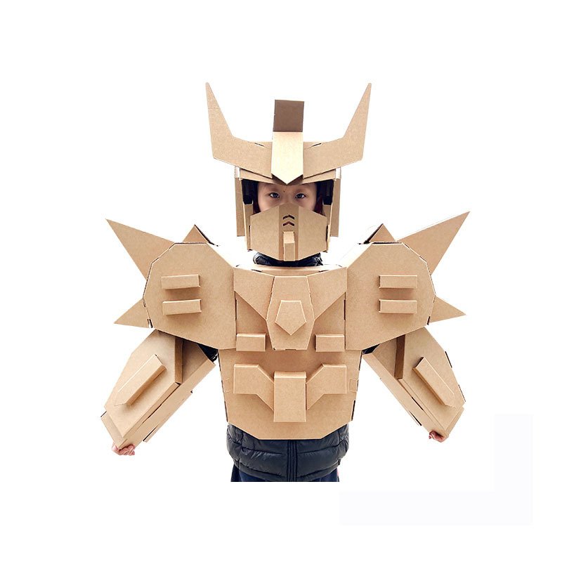 Children's Cardboard Robot Wearable Handmade Materials Adult DIY Assembly Semi-Finished Armor Clothing