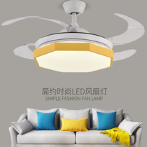 Smart Nordic restaurant chandelier with fan electric fan light living room led macaron simple bedroom childrens room