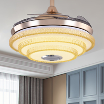 Invisible fan lamp 2021 new electric fan lamp restaurant fan bedroom music ceiling fan lamp household integrated chandelier