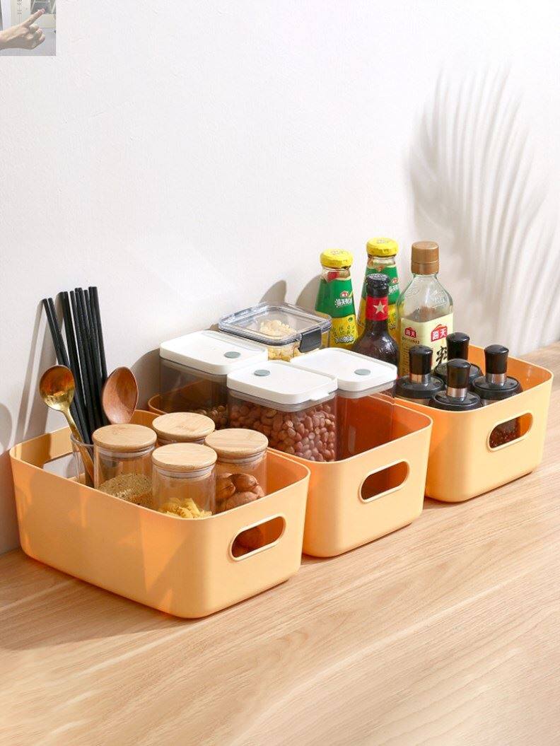 Table containing box Makeup Room Bathroom Dorm Room Makeup Desk Leather Gluten Battery Hairpin Document Miscellaneous storage box