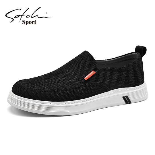 Satchi/Satchi Men's Shoes Genuine Winter 2025 New Slip-On Loafers Trendy Versatile Casual Cloth Shoes