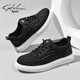 Shachi Men's Shoes 2025 Winter New Men's Casual Sneakers Versatile Elastic Band Simple Slip-On Canvas Shoes