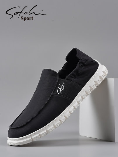 Shachi Men's Shoes, Autumn Cloth Shoes, Men's Casual Shoes, Slip-On Loafers, Low-Top Breathable Driving and Home Loafers
