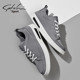 Shachi Men's Shoes Genuine Winter 2025 New Men's Canvas Shoes Trendy Versatile Sneakers Black Sports Casual Shoes