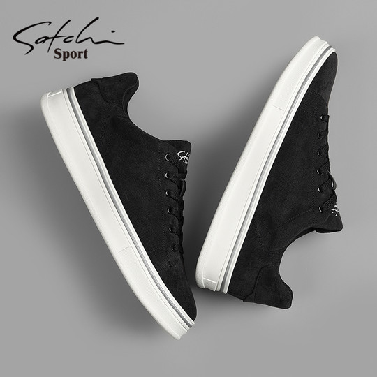 Shachi Men's Shoes Genuine Winter 2025 New Men's Canvas Shoes Soft Sole Trendy Versatile Fashion Casual Sneakers