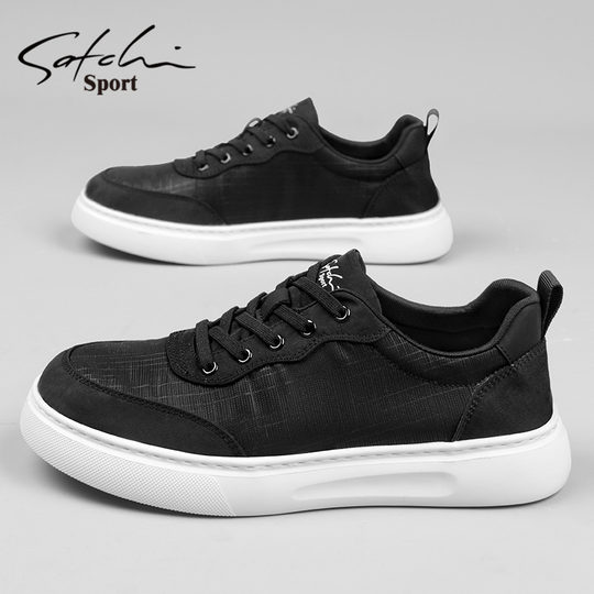 Shachi Men's Shoes 2025 Winter New Men's Fashion Casual Shoes Versatile Breathable Casual Shoes Soft Sole Simple Sneakers