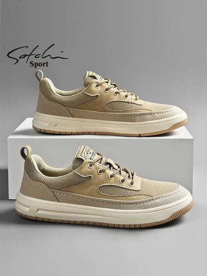 Shachi Men's Shoes Autumn 2025 New Trendy Versatile Mesh Shoes Sports Casual Sneakers Men's Breathable Shoes