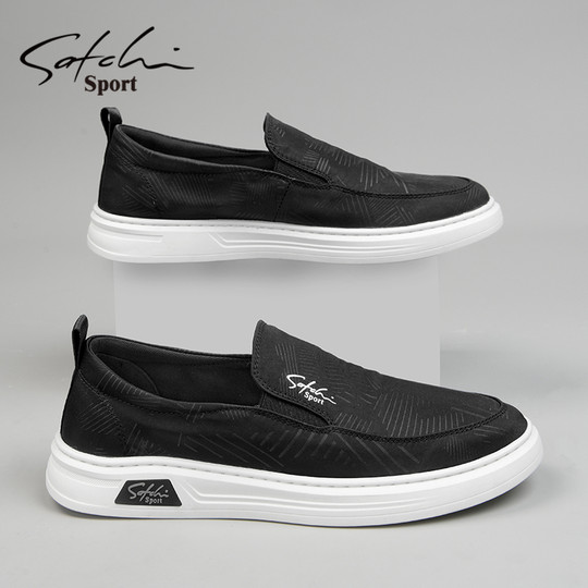 Shachi Men's Shoes 2025 Winter New Men's Casual Shoes Slip-On Loafers Soft Sole Comfortable Dad Shoes