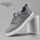 Shachi Men's Shoes 2025 Winter New Men's Casual Sneakers Versatile Elastic Band Simple Slip-On Canvas Shoes