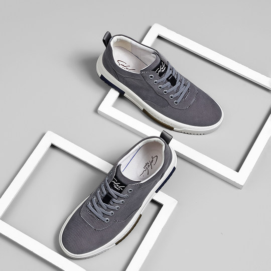 Shachi Men's Shoes Autumn 2025 New Men's Casual Shoes Trendy Versatile Breathable Sneakers Fabric Mid-Top Shoes for Men