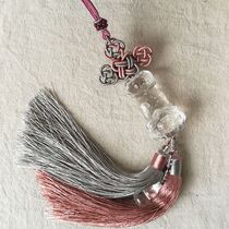 Natural white crystal Ruyi car pendant safe car decoration pure hand-made home accessories