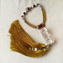 Natural white crystal Ruyi car pendant safe Ruyi car decoration pure hand-made home accessories