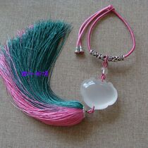 Natural white crystal ice crystal Ruyi car pendant safe wishful lock interior accessories