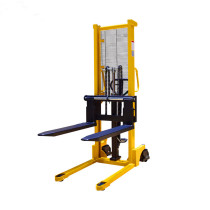 Factory direct sales 1 ton 16 meters manual stacker hydraulic forklift Manual lifting car lifting car fork retractable
