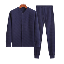 Coton pur Cardiys Thickened Cardiys Warm Clothes Men Suit Autumn Clothes Pants Seniors Line Clothing Line Pants Dad Loose Big Code Winter