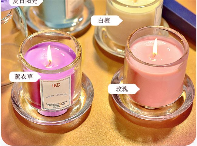 Nến thơm Cup Cup Soy Wax Không khói Nhà phòng ngủ Trang trí hương liệu Làm dịu đi ngủ Hộp quà thơm - Sản phẩm hương liệu