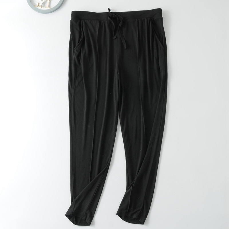 ~ Small soft and comfortable large-code casual pants female fat mm high waist and lean elasticity Harlen small foot pants spring and summer