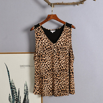 Foreign trade womens clothing fashionable foreign style large size bottoming vest female fat mm200 catties V-neck breathable BAO WEN sleeveless top