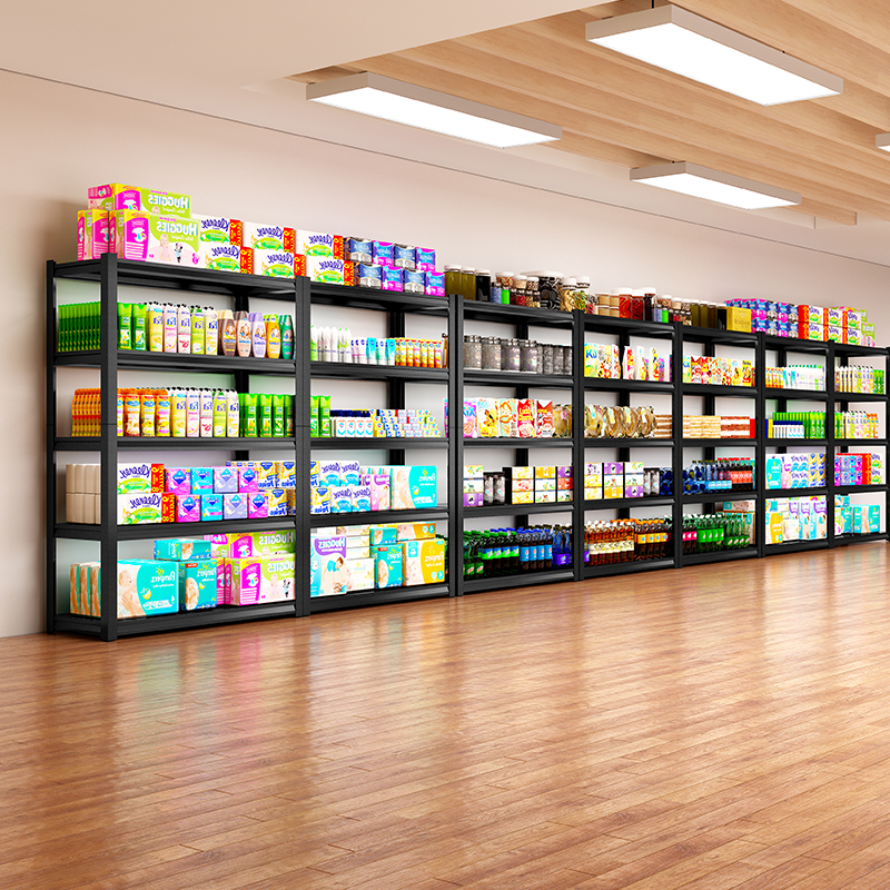 Heavy shelf multilayer thickness adjustable landing multi-layer display frame to accommodate supermarket express shelves