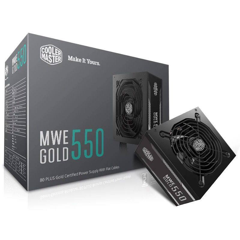 Cooler Master Rated 550W MWE550 computer power supply atx desktop power supply 80PLUS gold certification
