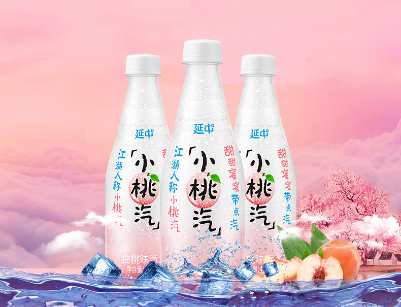 上海老牌 延中 小桃汽 白桃味汽水 410ml*12瓶 图6