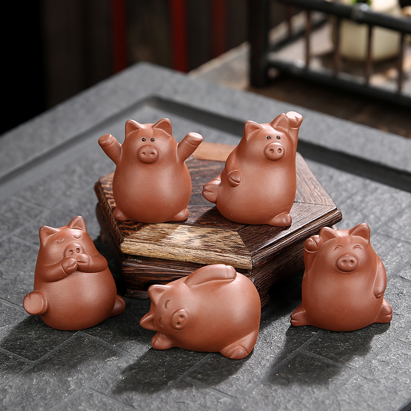 Hui shi spoil furnishing articles suit play tea tea art creative purple sand tea to raise pig tea pet home office home furnishing articles