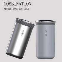 Business Straight Body Insulation Cup Creative Gift Stainless Steel Tea Cup Student Water Glass Male Brief Burst the water glass with the hand