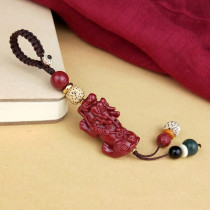 Natural Zhu Sand Leopard Leopard key button Ping An accounting transfer Nafu pendant Mens upscale creative bag hanging pendant