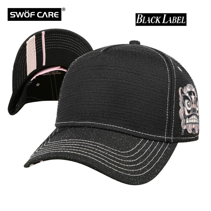 SWOFCARE 3D Thêu Hoàng đế Sư tử Xu hướng Mũ thể thao Nam và Nữ Mũ bóng chày Lưỡi vịt Mũ che nắng - Mũ thể thao