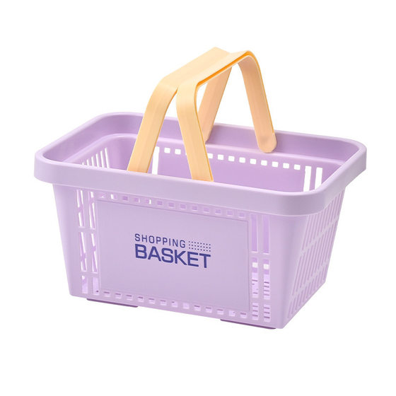 Japanese-Style Simple Tote Basket for Storing Clothes, Miscellaneous Items, and Snacks; Storage Basket for Outdoor Camping with Hidden Handle