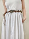 Retro Hottie Braided Rope Butterfly Belt 2024 Summer New Women's Versatile Eye-Catching Accessory Waist Chain Trend