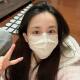 Masks for women with good looks, disposable wavy plain face masks, face-revealing, small eye protection, dust-proof adult protective masks