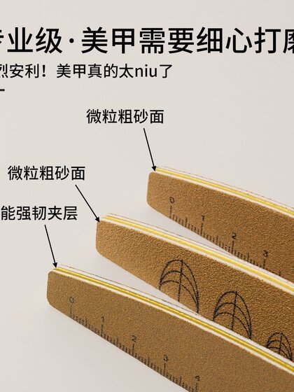 Nail Art Special File with Scale, Washable and Wear-Resistant, Can Be Washed Without Removing the Sand, Convenient for Comparison, Manicure and Nail Art Tools